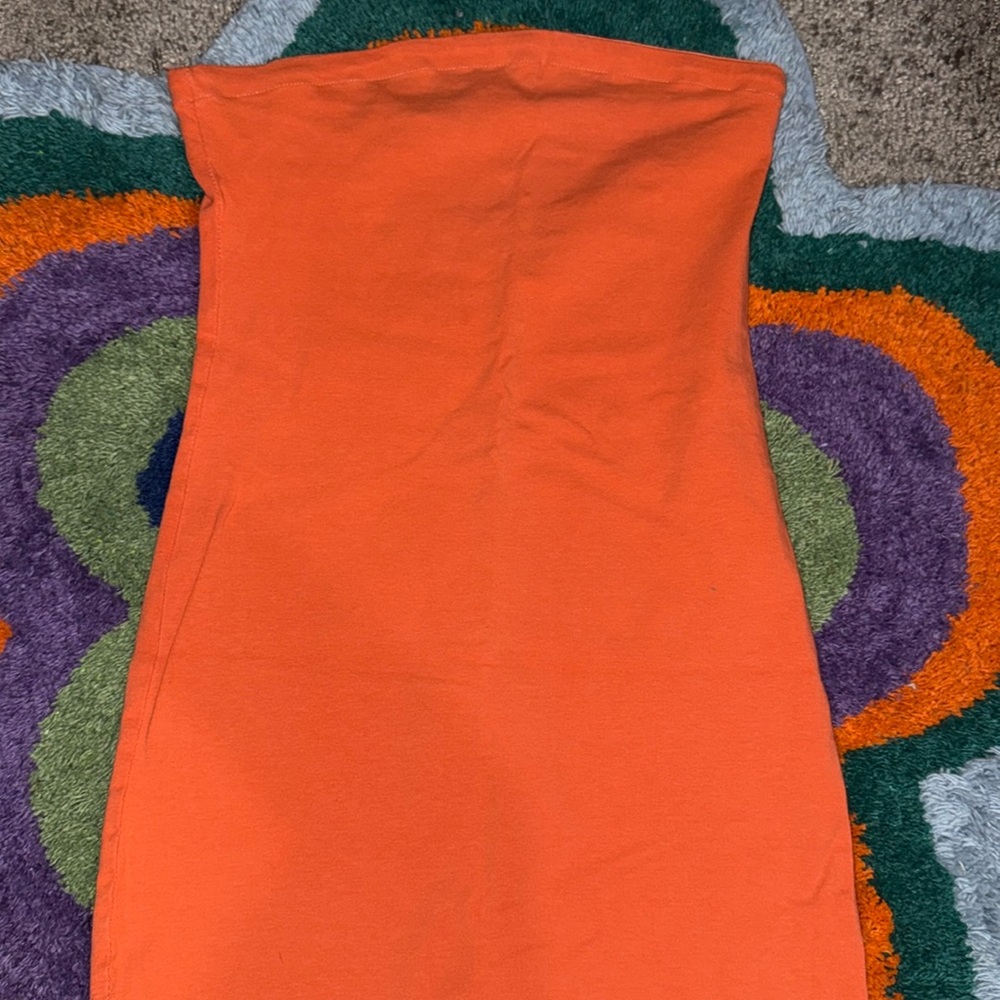 Strapless midi dress